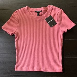 FOREVER 21 Rose Pink T-shirt, Size S